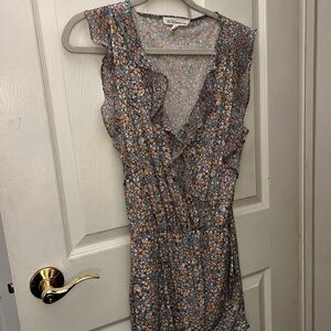 BCBGeneration Floral Print Dress - Blue and Orange